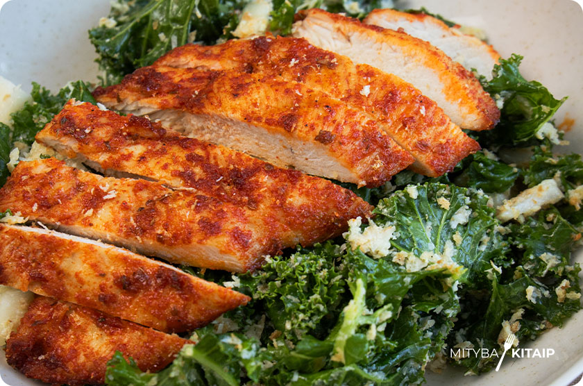 Cezario salotų recepto viršelis.