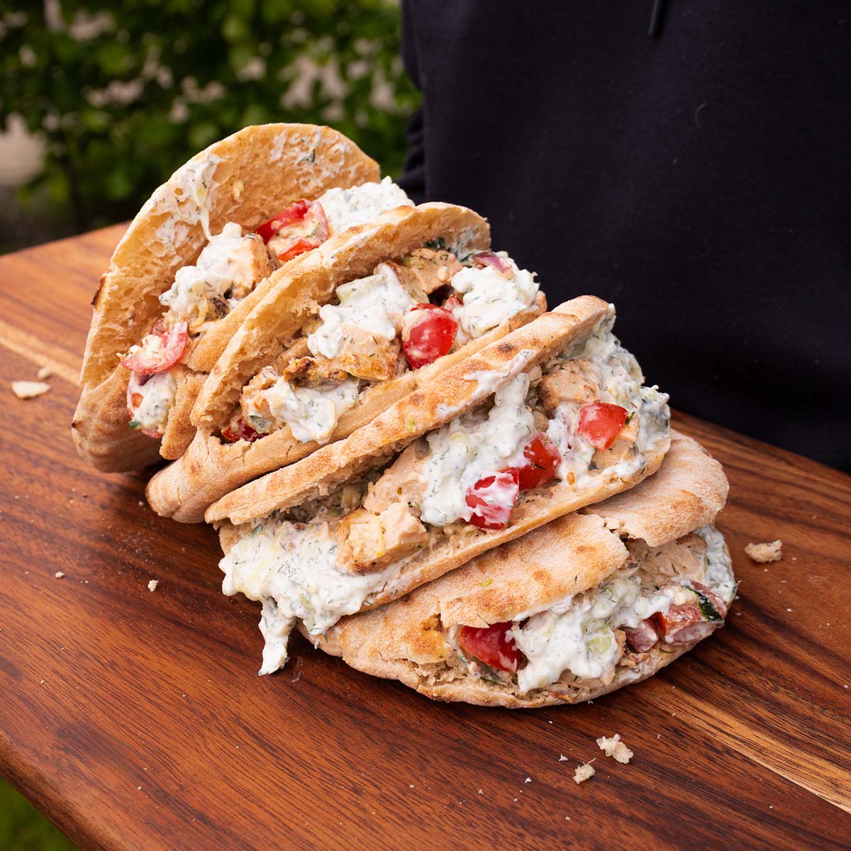 Naminio kebabo pitoje (gyros) instrukcijos: 7 žingsnis.