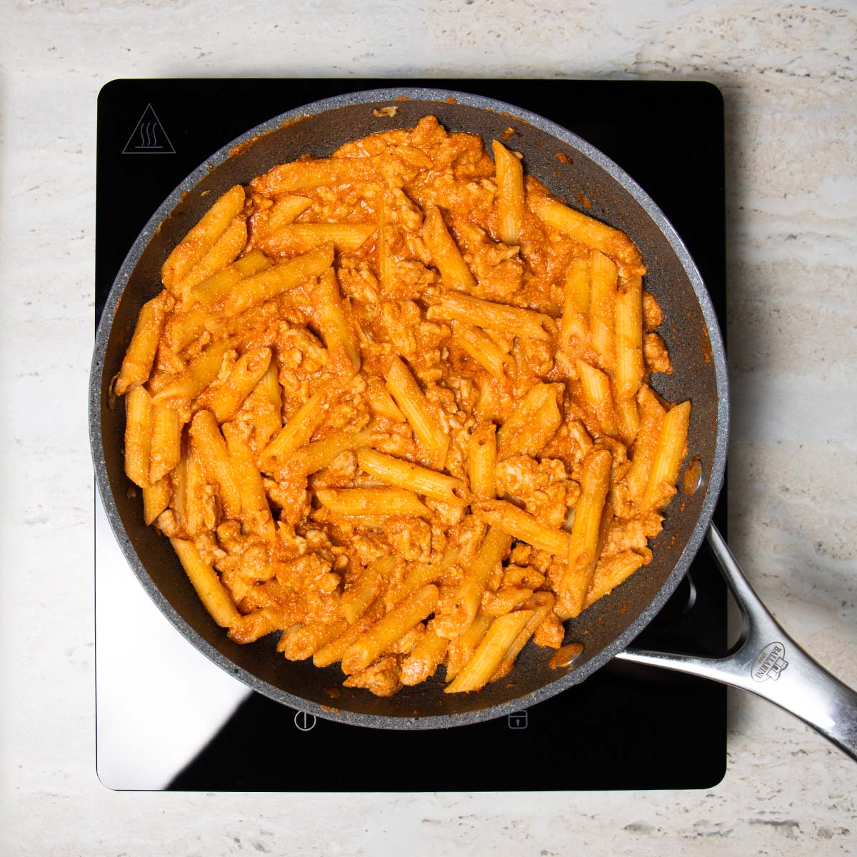 Makaronų su faršu instrukcijos: 4 žingsnis.