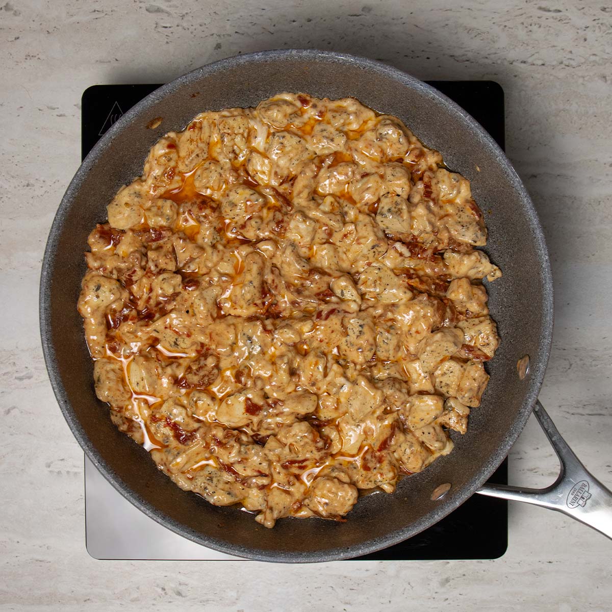 Makaronų su vištiena instrukcijos: 5 žingsnis.