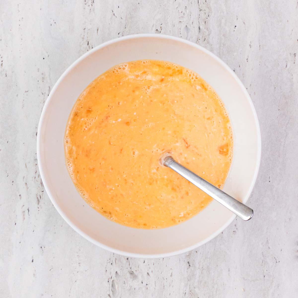 Omleto recepto instrukcijos: 2 žingsnis.