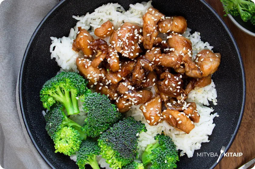 Teriyaki vištienos recepto viršelis.