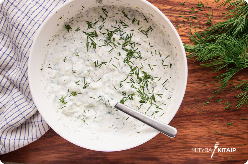 Tzatziki padažo recepto viršelis.
